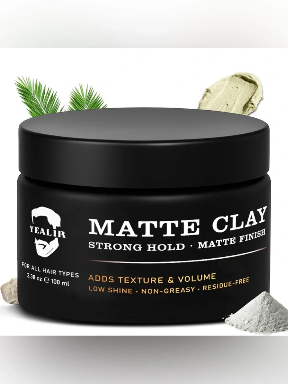 Men's Matte Hair Clay, Strong Workable Hold